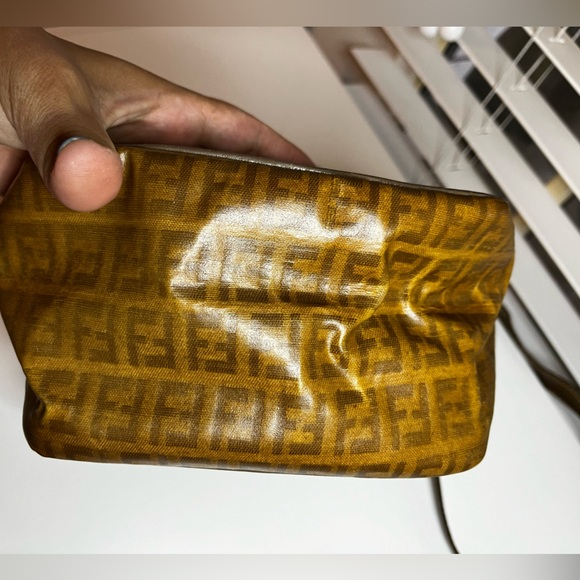 Fendi Tan and Brown Logo Crossbody Bag - Picture 6 of 13